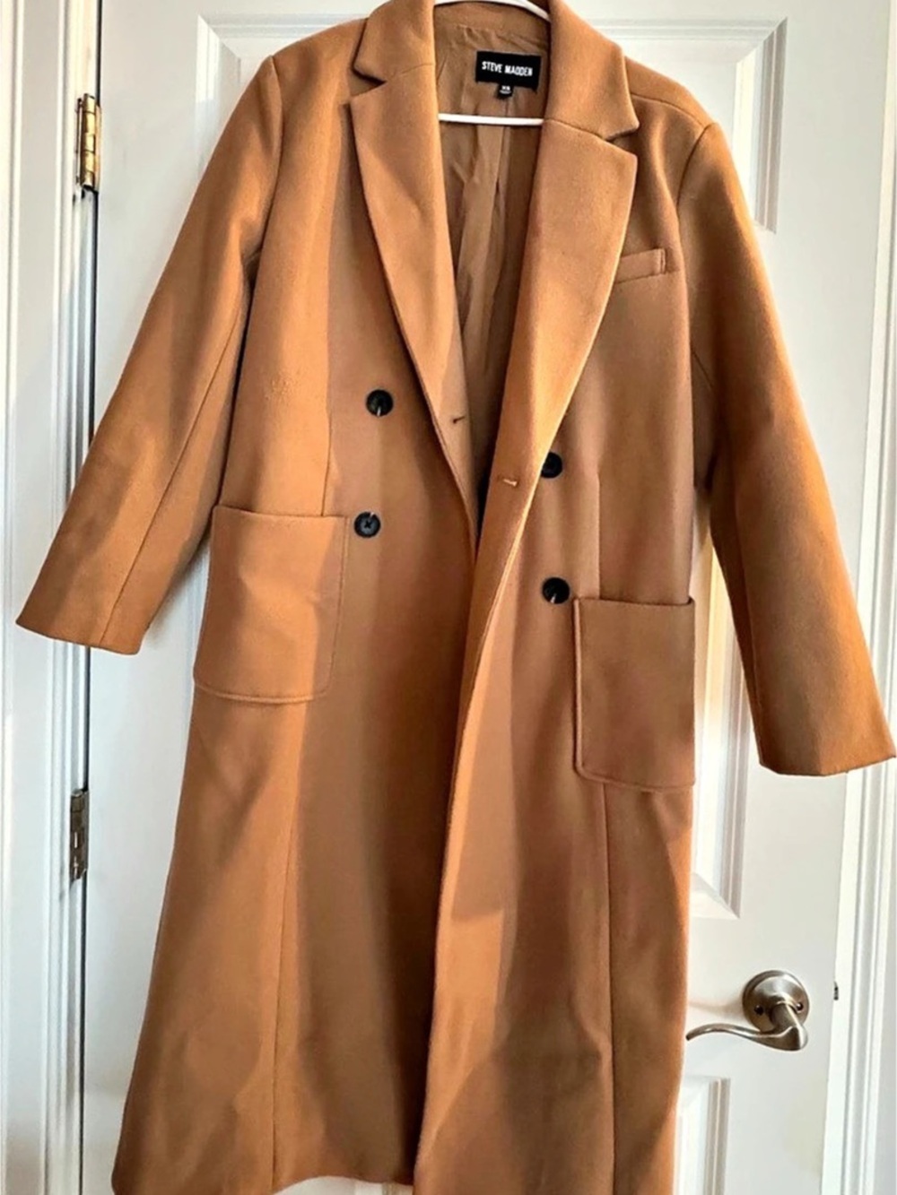 Steve Madden Nell Coat Women's Long Coat Brown XS